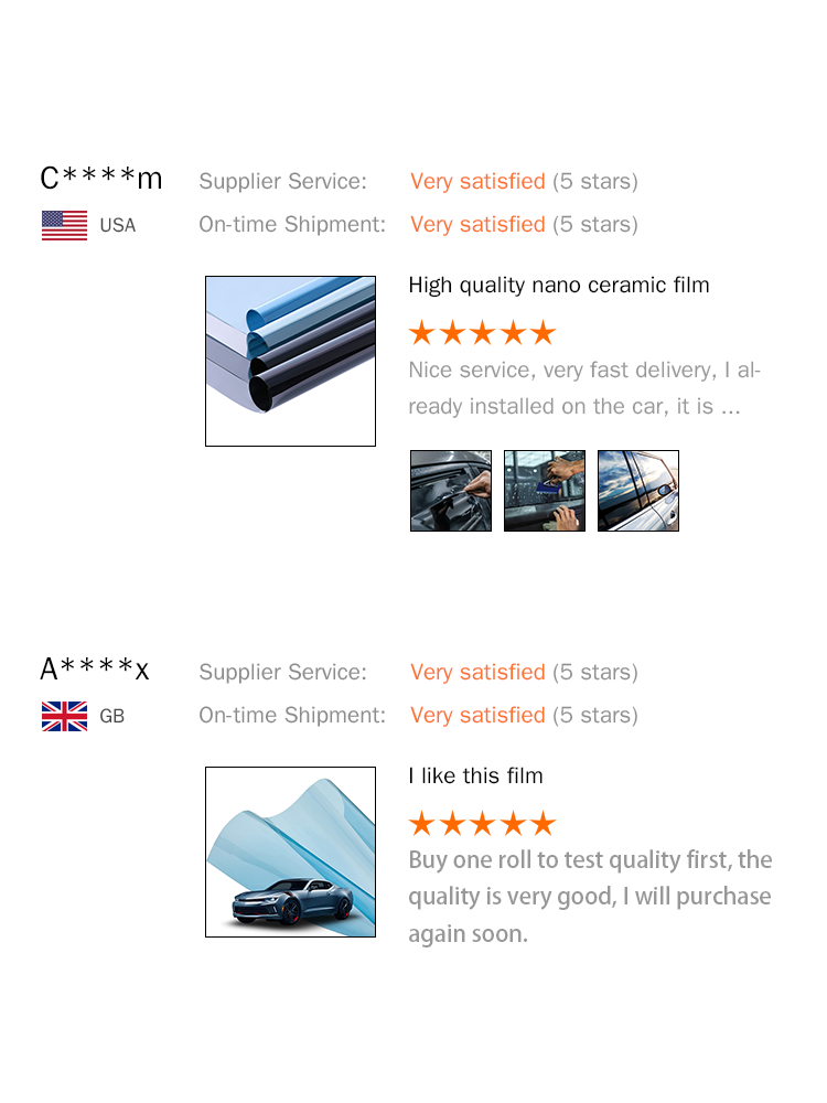 no glue skin care residue polarizado nanoceramico automotriz car window tinting side car window 5 % tint film