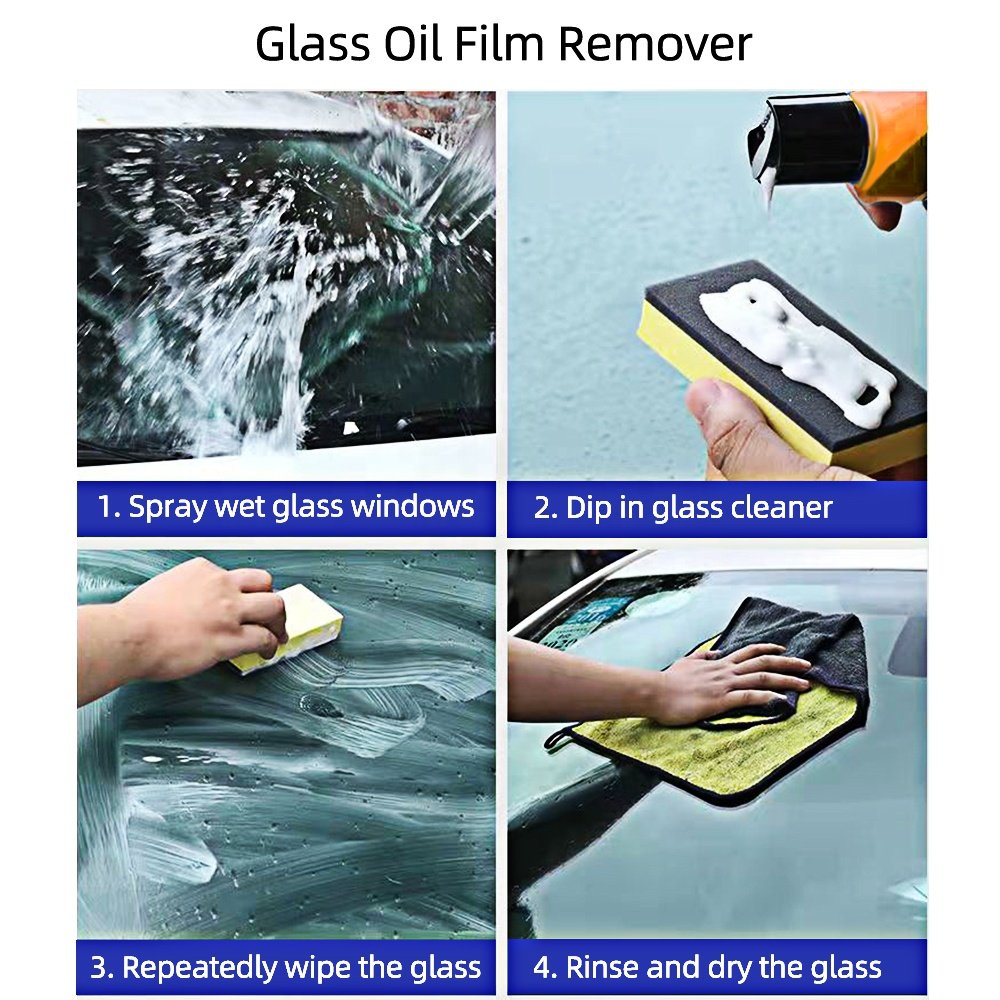Car glass oil film remover cleaner heavy spray Car Window Glass Bathroom Cleaner Cleaning Maintenance Car Accessories
