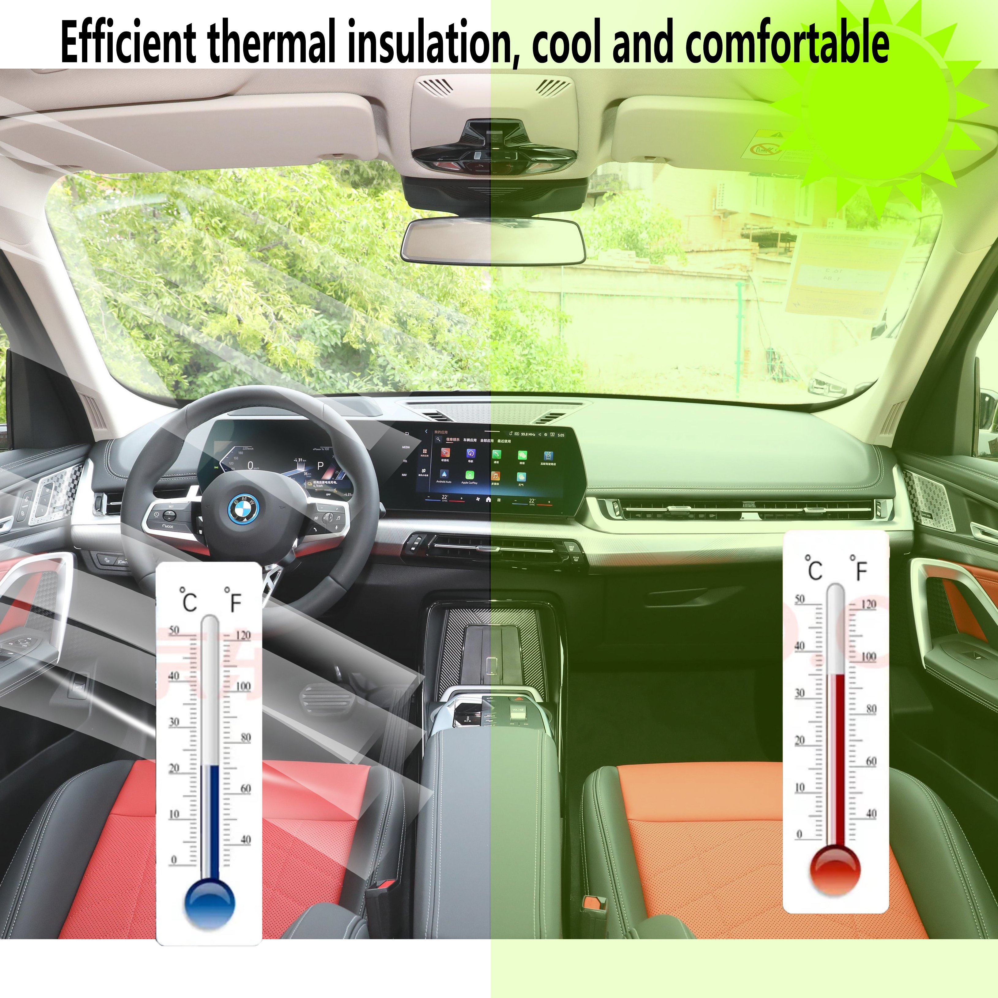 llumar car Front windshield nano ceramic control tinting glass film RTL35 Side windshield windows window film 10 Year Warranty