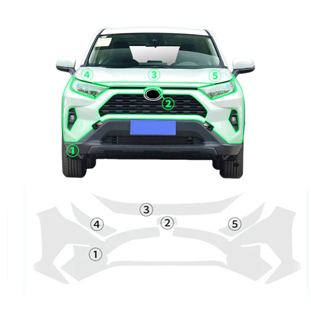 FOR Toyota RAV4 Hybrid each part of the film 7.5 thick TPU PPF pre-cut car film anti-scratch self-repairing transparent film