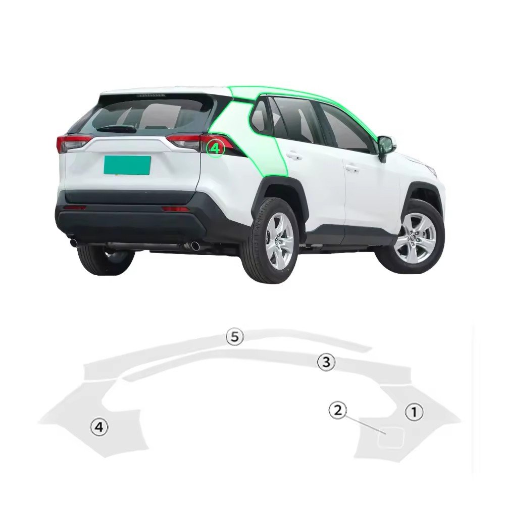 FOR Toyota RAV4 Hybrid each part of the film 7.5 thick TPU PPF pre-cut car film anti-scratch self-repairing transparent film