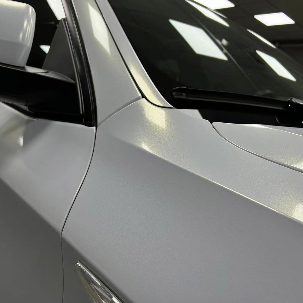 WRAPMASTER 1.52*18m Glossy White To Gold Anti glare Chameleon PVC Vinyl Car Sticker Wrapping