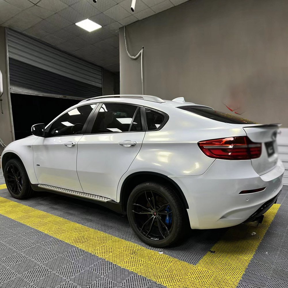 WRAPMASTER 1.52*18m Glossy White To Gold Anti glare Chameleon PVC Vinyl Car Sticker Wrapping