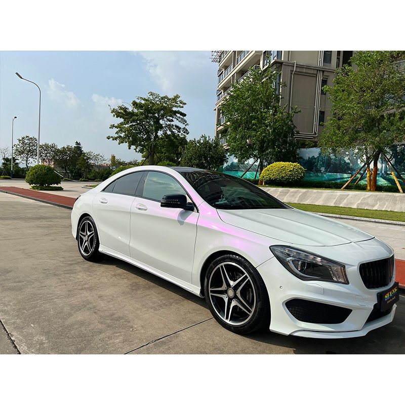 Super Glossy Auto Color Ppf Vinyl Wrap Car Color Changing Film Glossy White To Powder For Car