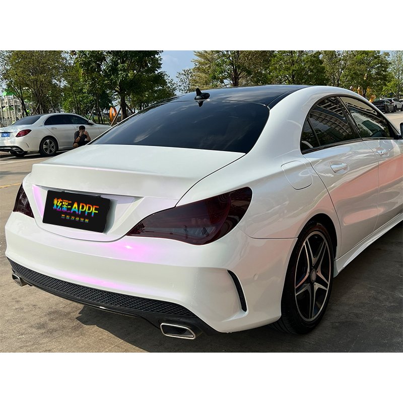 Super Glossy Auto Color Ppf Vinyl Wrap Car Color Changing Film Glossy White To Powder For Car