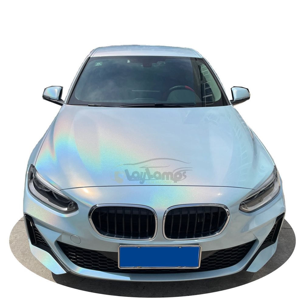 High quality Rainbow Laser Glacier Blue Adhesive Vinyl for Car Wrap Vinyl Decals for Vehicle Car Film Cover Sticker