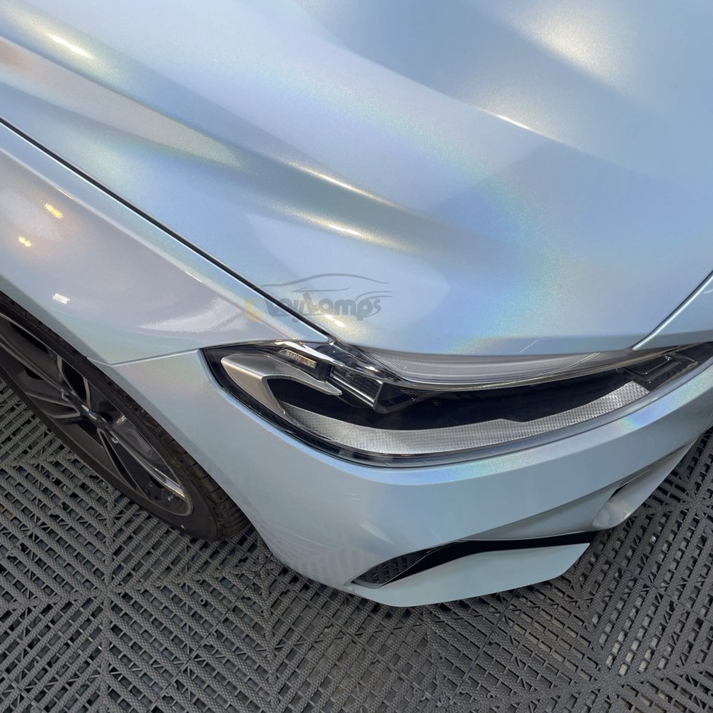 High quality Rainbow Laser Glacier Blue Adhesive Vinyl for Car Wrap Vinyl Decals for Vehicle Car Film Cover Sticker