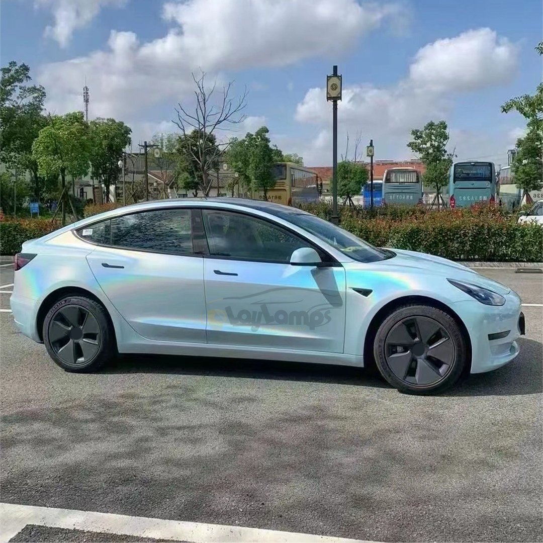 High quality Rainbow Laser Glacier Blue Adhesive Vinyl for Car Wrap Vinyl Decals for Vehicle Car Film Cover Sticker