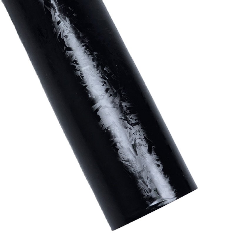 Carbon Fiber Chopped Strand Forged Vinyl Wrap Film Car Modification Sticker Paste Protector Strip Auto Door Sill Side