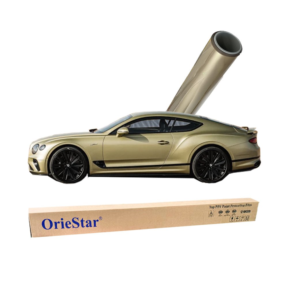 High Quality TPU Car Film Champagne Golden Customizable Anti-UV Anti-Yellowing Scratch-Resistant Self-Healing Body Protection