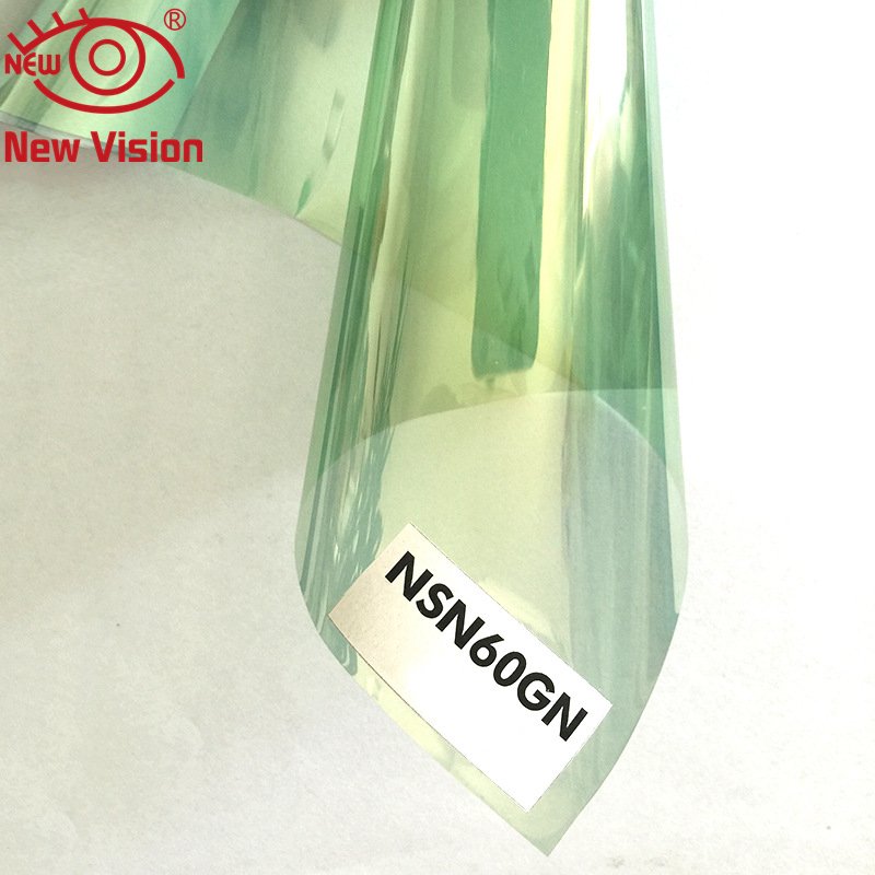 1.52*30m 60%-70%VLT UV99 Heat Control GN60 Magnetron Sputtering Window Film Green Metal Reflective Car Window Tint film