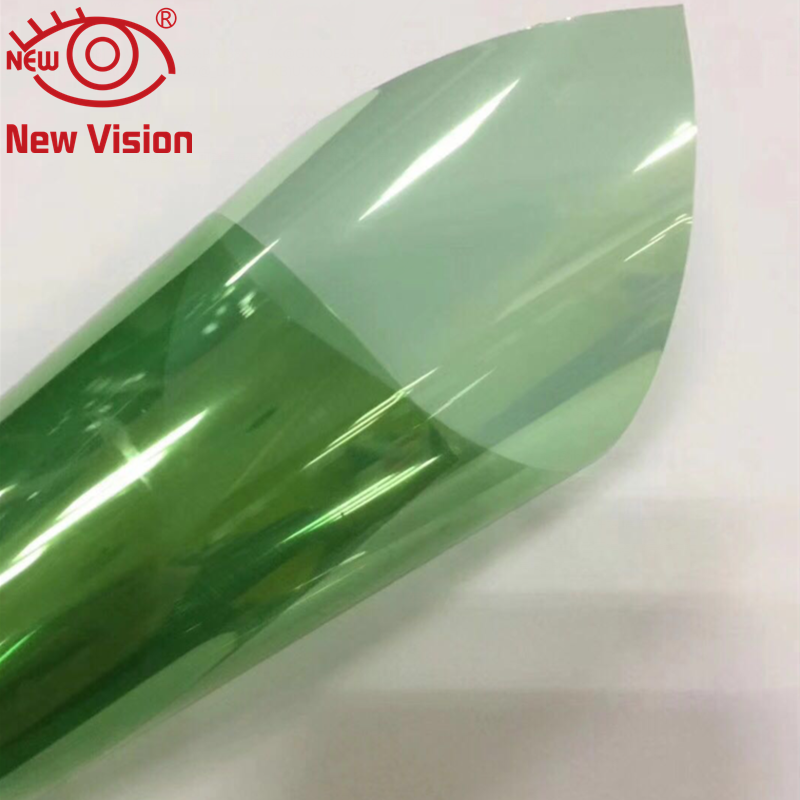 1.52*30m 60%-70%VLT UV99 Heat Control GN60 Magnetron Sputtering Window Film Green Metal Reflective Car Window Tint film