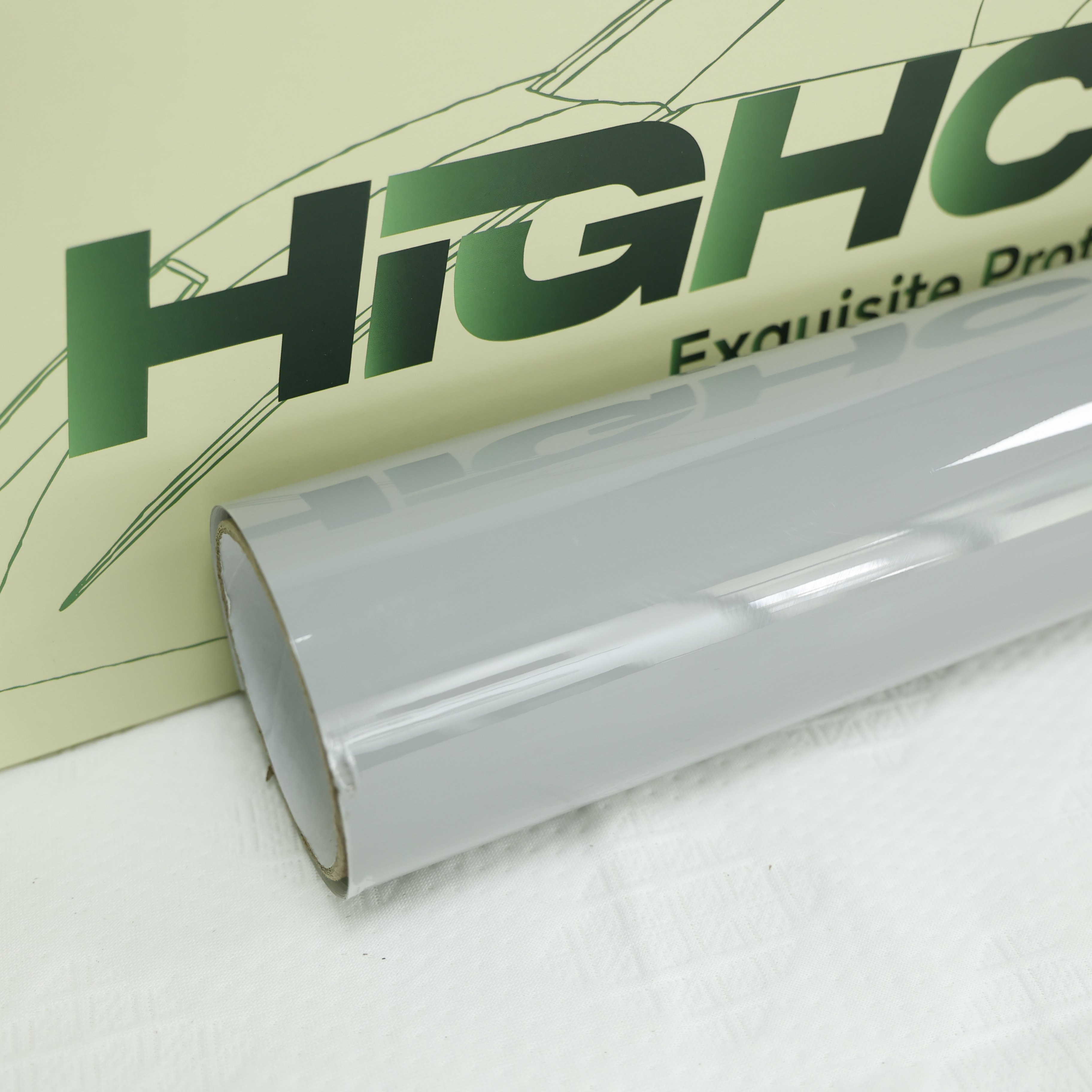 Retail High High Gloss HIGHCOOL 6.5mil PVC Car Wrap Film Self-Healing Glossy Sub Grey Full Tint Color Changing Car Film