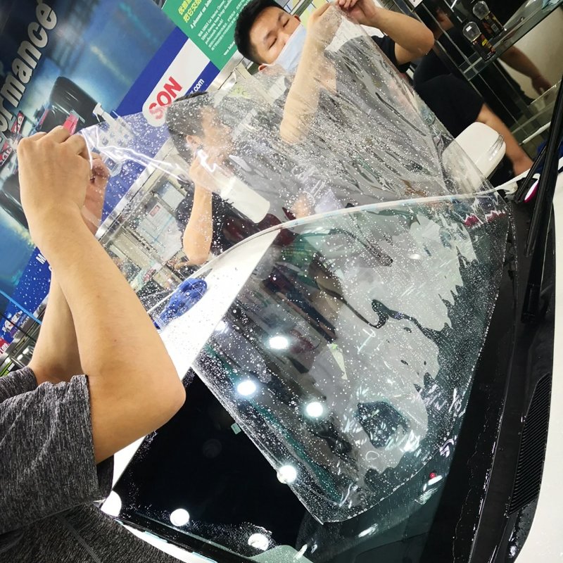 Custom 7.5 Mil High Hydrophobic Sand Proof TPU Windshield Film Car Front Glass Window Safety Film PPF Protection Film Roll