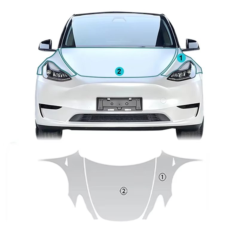 For Tesla Model Y 2020-2024 each part of the film TPU PPF pre-cut car film anti-scratch self-repairing transparent film