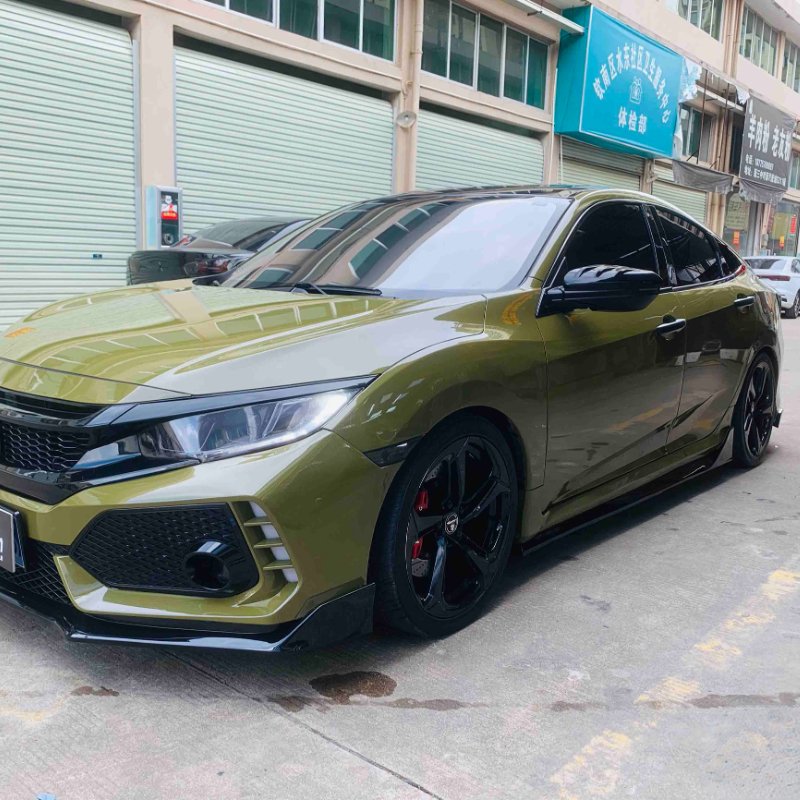 Superior Quality Classic Decorative Super Bright Crystal Series PET Battle Green Colour Change Car Body Wrapping Vinyl Film