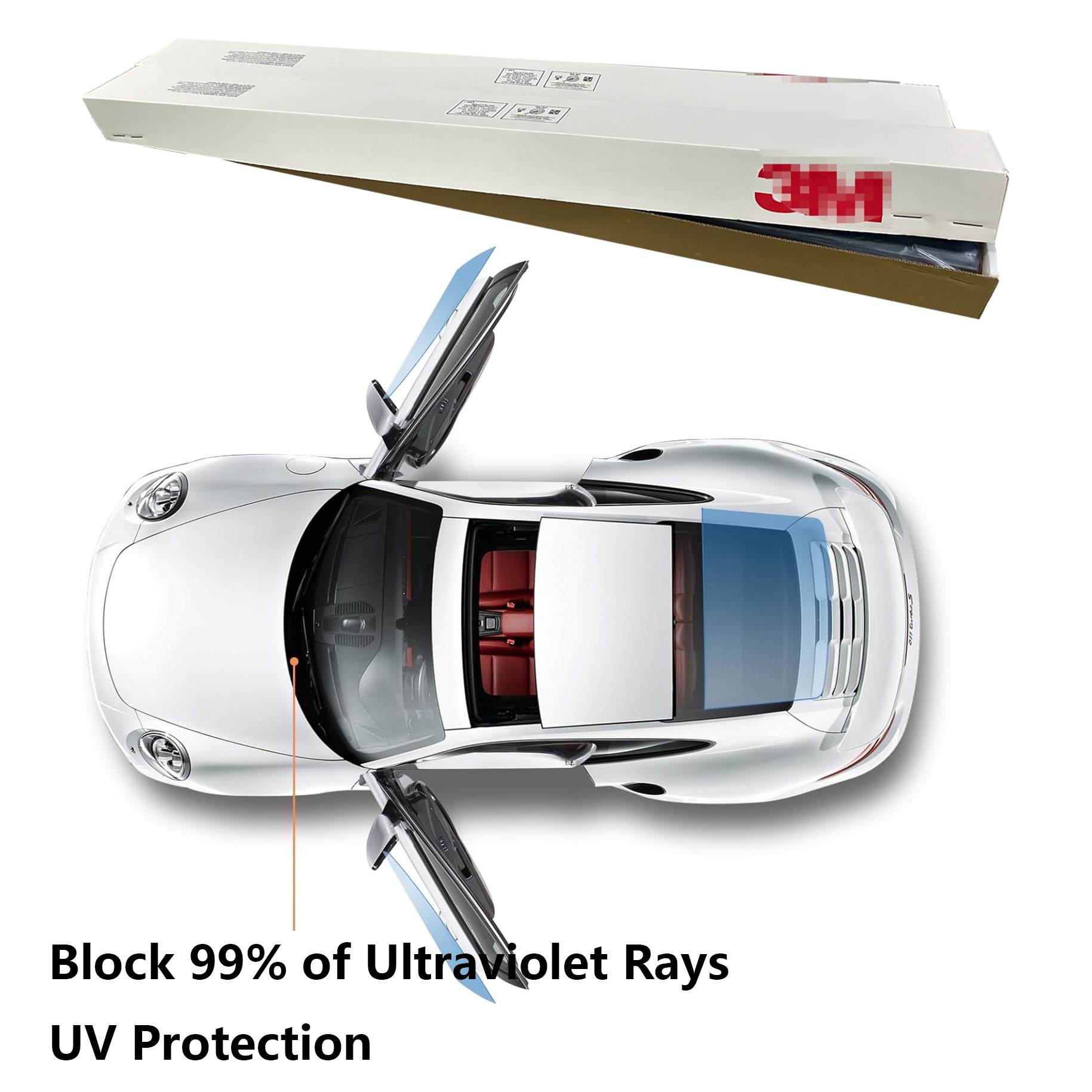 3M Warranty 10 years IRR99% UVR100% Solar Control Car Window Film With Ultra Clear Vision Nano Ceramic Car solar Windows Film