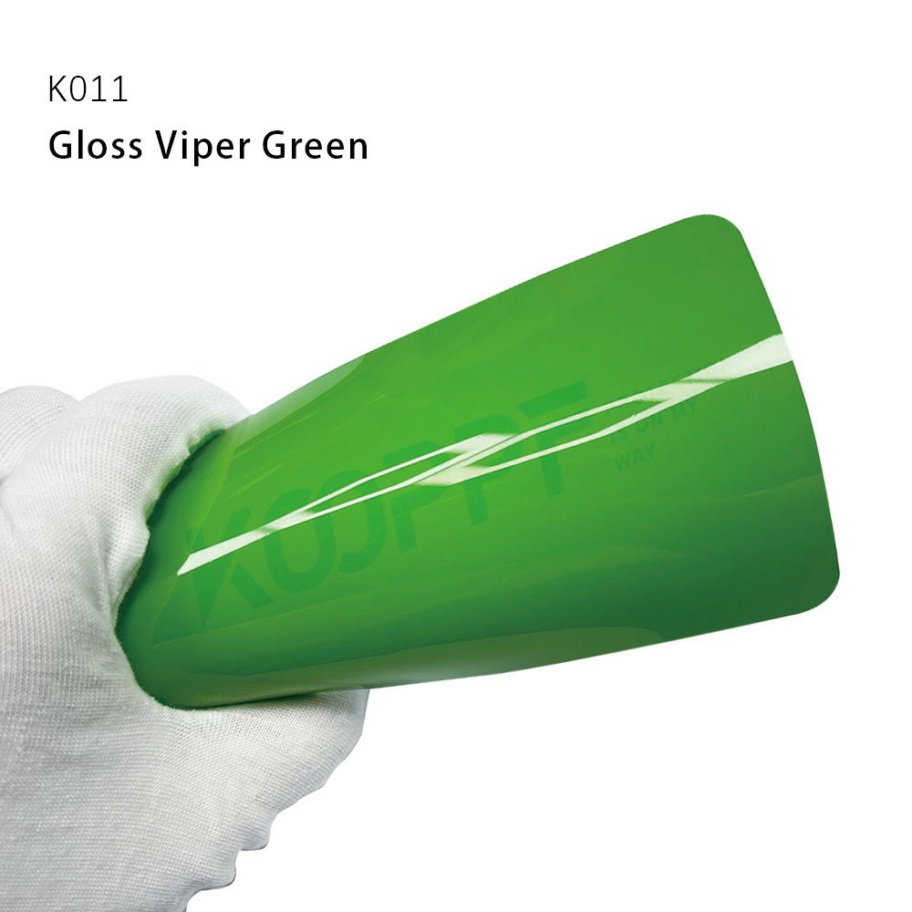 KOOPPF Gloss Viper Green Color TPU PPF paint protection film car films 1 rolls 1.52*16M thickness 8mil Color Change PPF for car