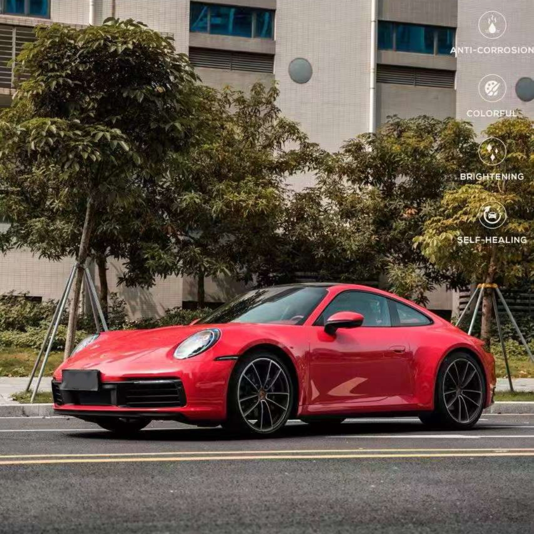 OEM Color Strawberry Red PET Liner Gloss Premium Color Change Vinyl Rolls Of Vehicle Wrap