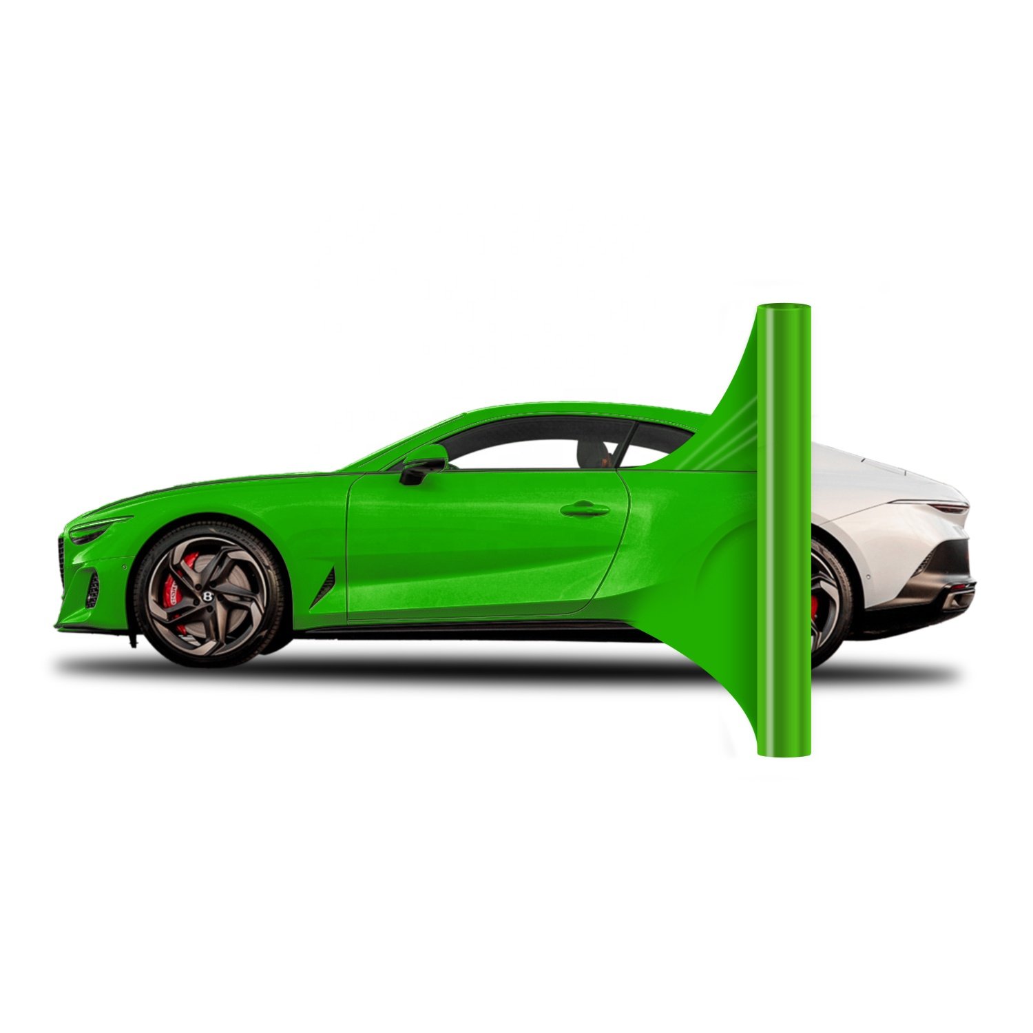Factory direct Vinyl Super fluorescent green car vinyl wrap Car Wrapping Film