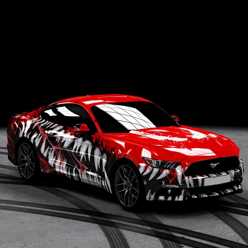 1.52*18 Metre Custom Design Car Wraps Vinyl Film Smart Film For Car Doodle Sticker Gloss Car Vinyl Wrap Vehicle Wraps