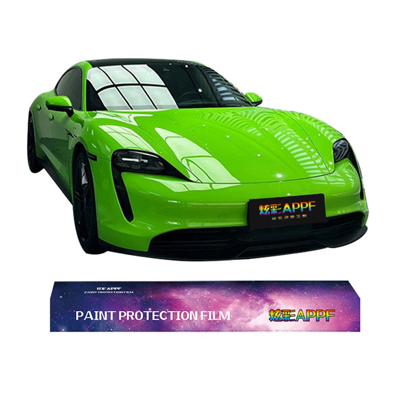 1.52*18m High Gloss Bright Color Change Film Vinyl Wrap Cover Colorful Ppf Crystal Lizard Green For Car Body