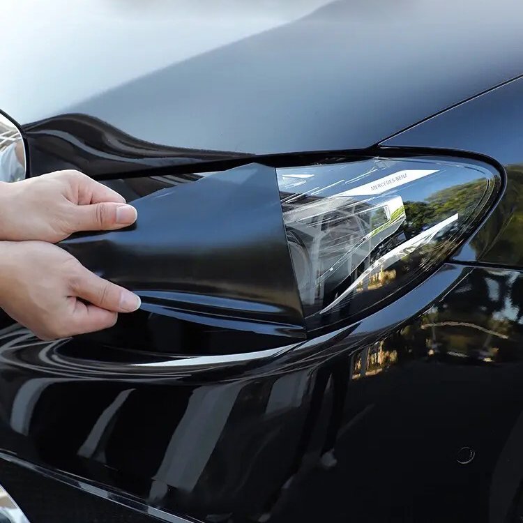 Medium Black High Hydrophobic TPU Car Films-Headlight & Taillight Protection Sticker