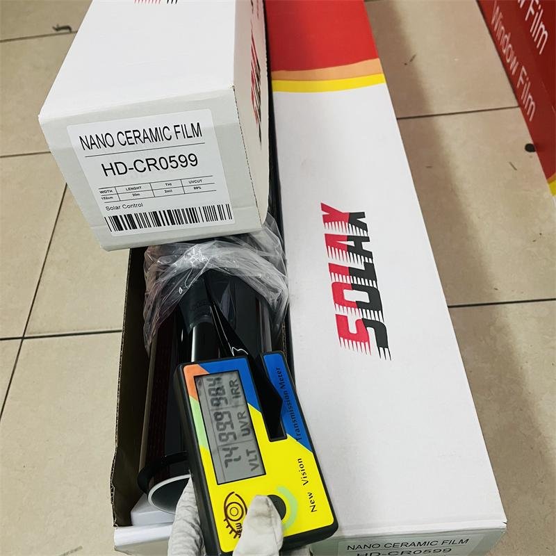 1.52M X 30M Nano Ceramic Film Irr98% HD-CR0599 Dark Black 5% VLT Heat Insulation 3M Quality Car Window Tinting Film