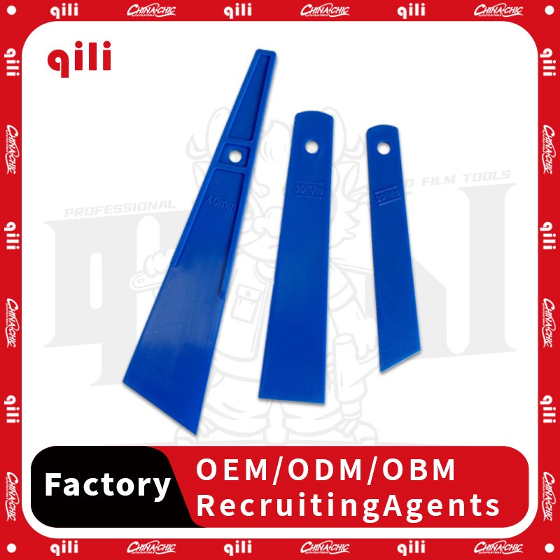 qili QH-31Full set of High Temperature Wear Window Film Tools Car Film Scraper Glue Removal Triangle Scraper Self Healing