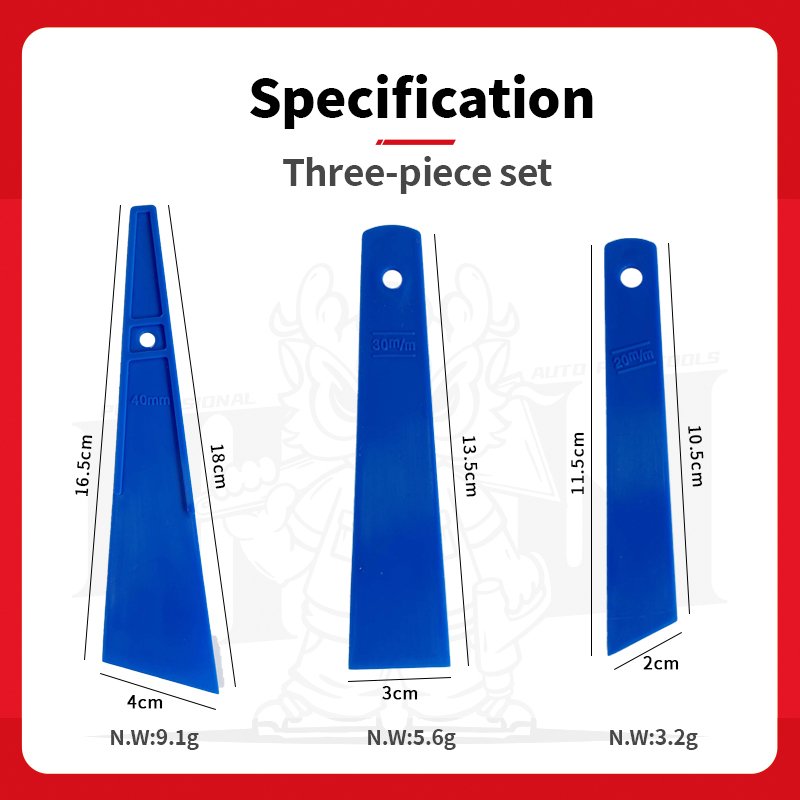 qili QH-31Full set of High Temperature Wear Window Film Tools Car Film Scraper Glue Removal Triangle Scraper Self Healing
