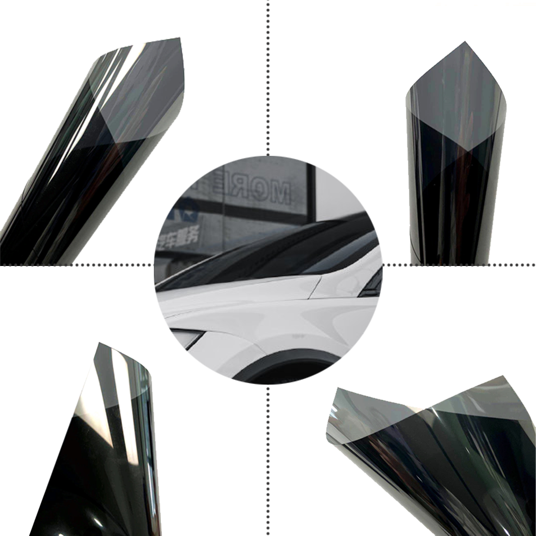 KPAL Glass Window Film Stretch Film Sun Wrap 2mil Black Window Tint Sun Control Window Film