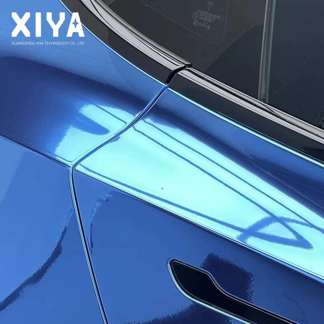 PET Mirror Stretching King Blue Top Quality Repairing PET Glossy Dark Blue PVC Car Film Self Healing PET Wrap Vinyl