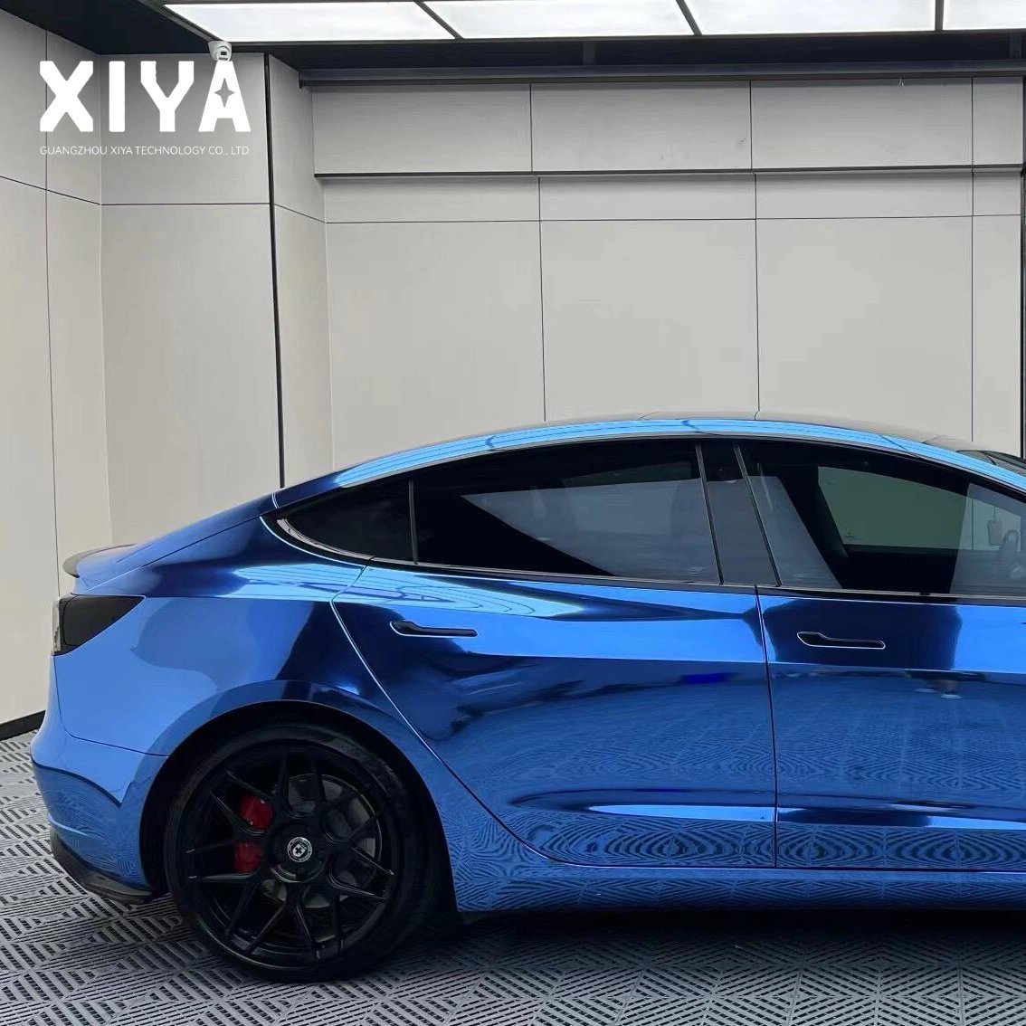PET Mirror Stretching King Blue Top Quality Repairing PET Glossy Dark Blue PVC Car Film Self Healing PET Wrap Vinyl