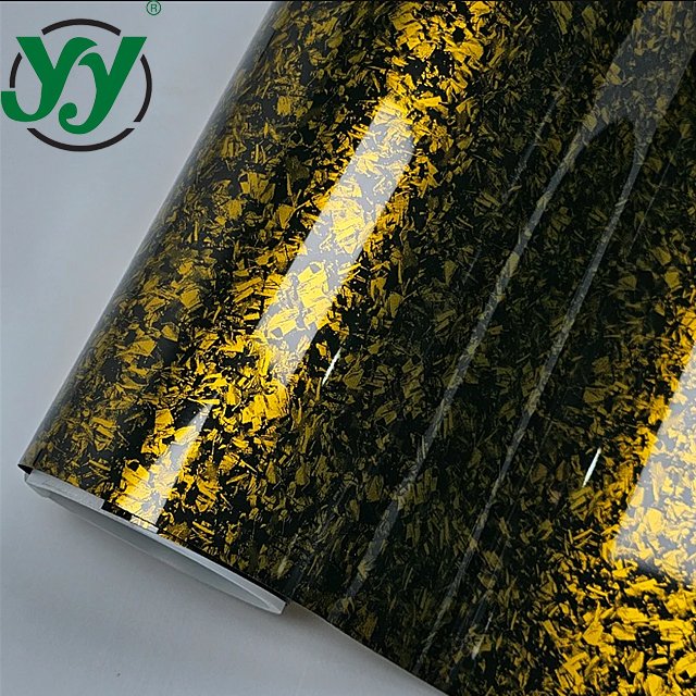 Wrapping Vinyl Wrap High Glossy Forged Flower Carbon Red Silver Gold Sticker Car Film Cover Auto Stickers Sticker on the Hood
