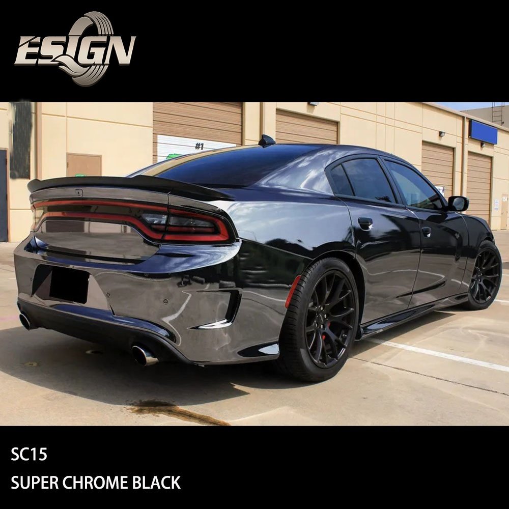 Mirror Chrome Black Car Wrap Vinyl Film Self Adhesive UV Proof Anti-scratches Full Roll Wrap Automobile Paint