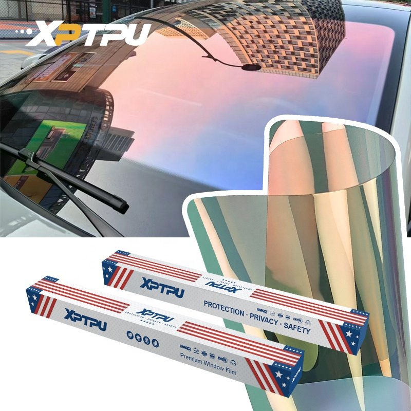 Car Front Window Color Change Chameleon Films Red Green Heat Rejection Nano Ceramic Window Tint