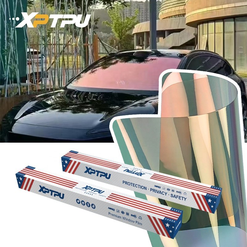 Car Front Window Color Change Chameleon Films Red Green Heat Rejection Nano Ceramic Window Tint