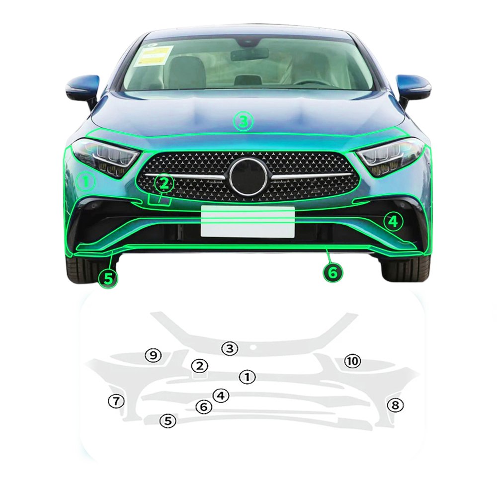For Benz CLS C257 each part of the film TPU PPF pre-cut car film anti-scratch self-repairing transparent film