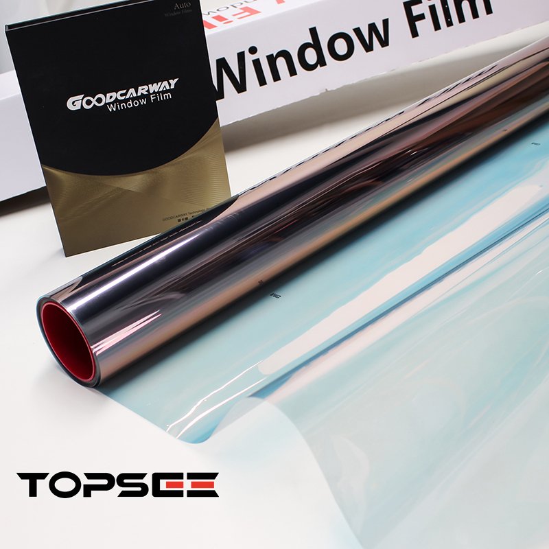 8090 Chameleon Tint Film For Car Window Pink 80% Nano Ceramic Solar Colored Sunset Chameleon Tint