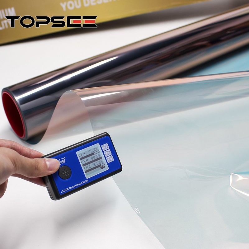 8090 Chameleon Tint Film For Car Window Pink 80% Nano Ceramic Solar Colored Sunset Chameleon Tint