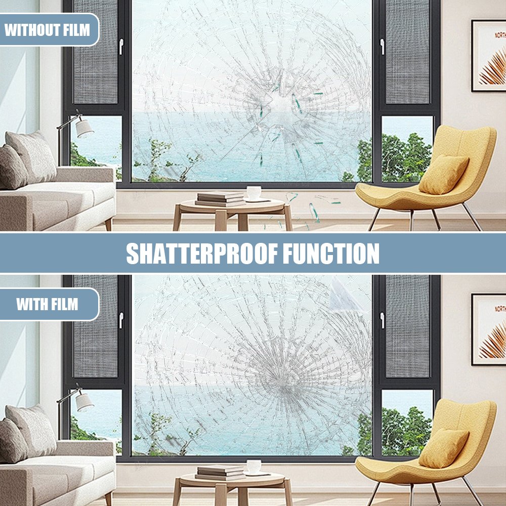 2mil 4mil 8mil 12mil Window Tint Film Explosion proof home security tinting film glass anti scratch clear safety glass film