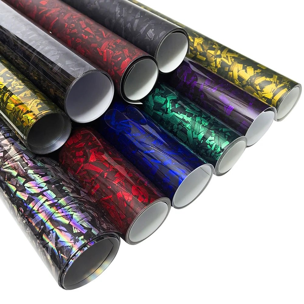 Carbon Fiber Vinyl Wrap Adhesive Vinyl for Car Body Film Glossy Car Stickers Anti Collision Protection Film for Car Accessories