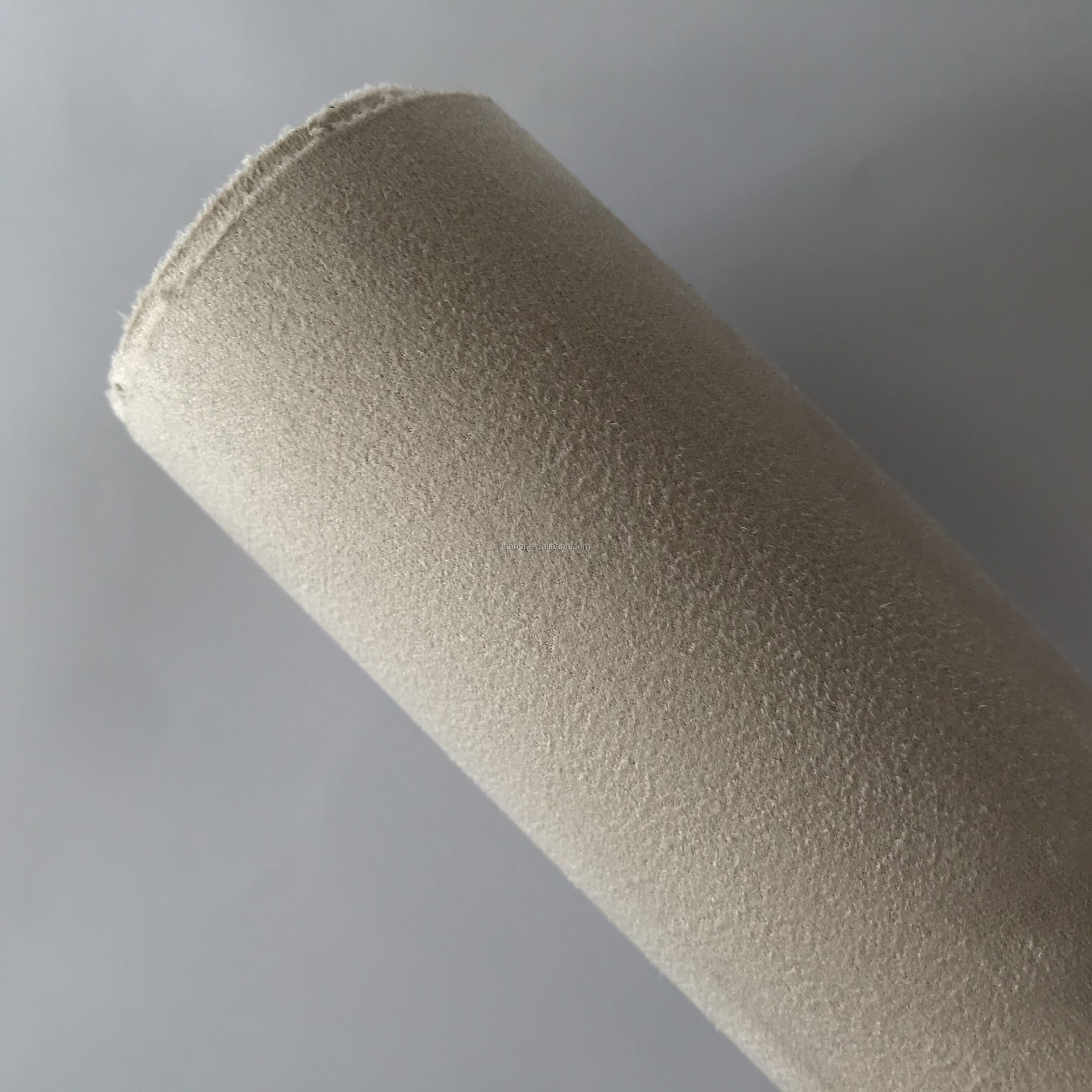 Top quality with long hair Black suede vinyl material for wholesale Suede Fabric Vinyl For Car Seat