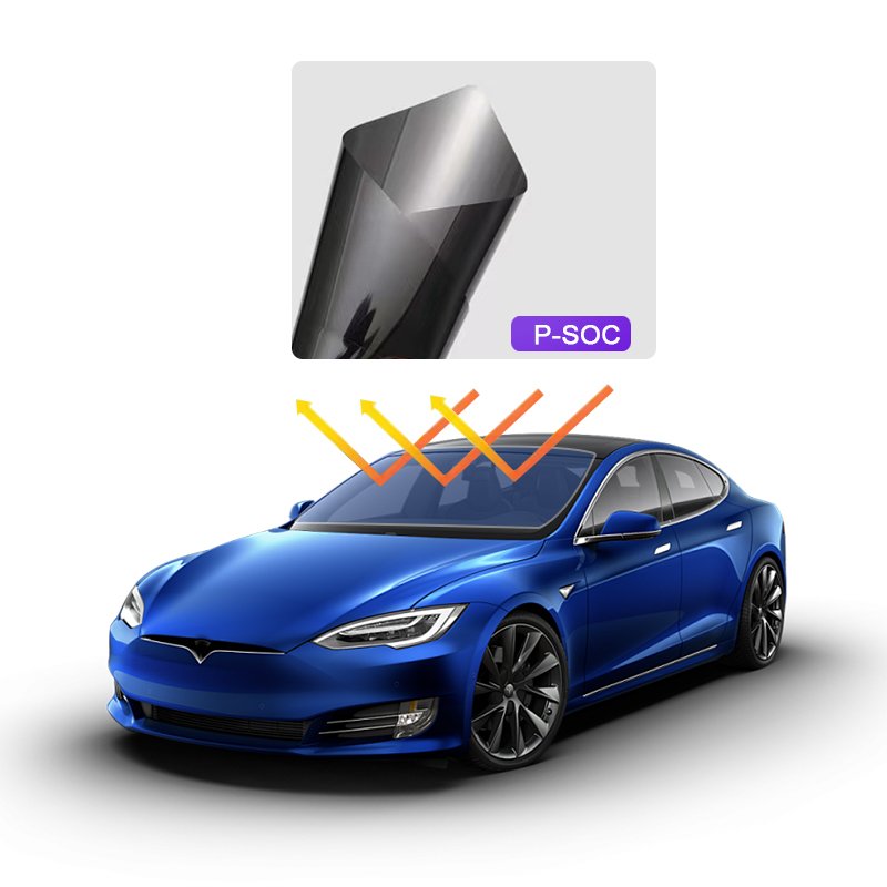 XAP NC-SOC VLT4% UVR99% Nano Solar Film 2 Mil Carbon Window Film for Car Windows 2 PLY Car Window Sticker PET