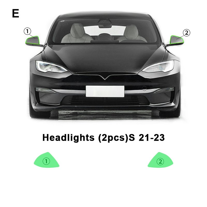 For Tesla Model S 2016-2020 2021-2023 each part of the film TPU PPF pre-cut film scratchresistant self-healing transparent film