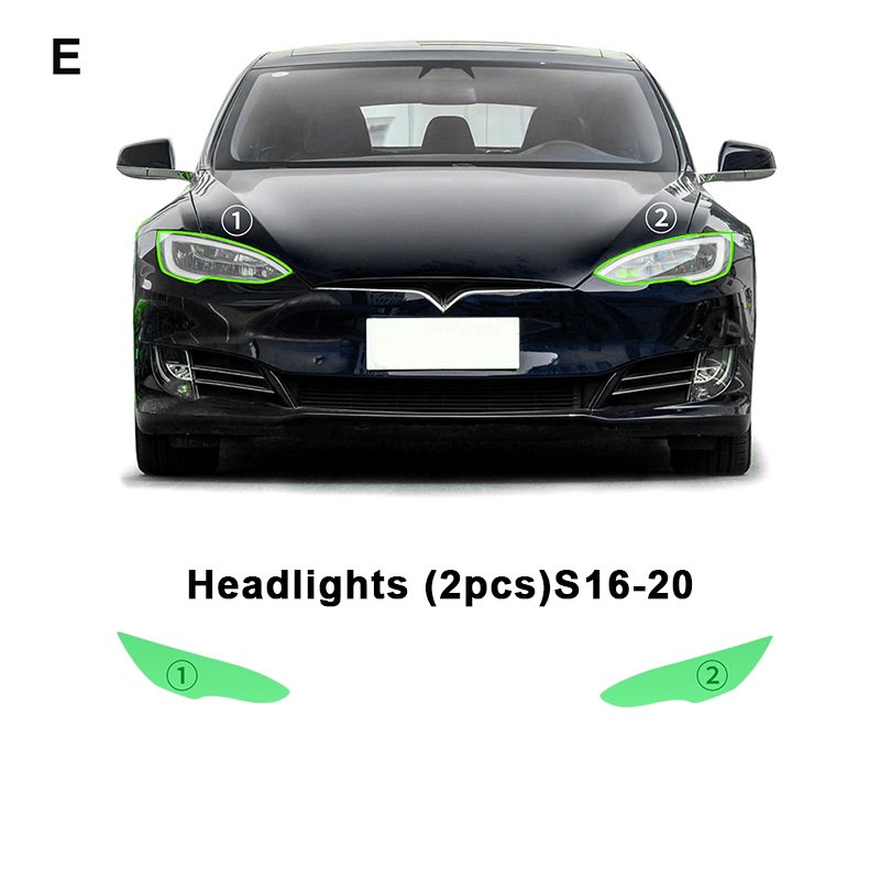 For Tesla Model S 2016-2020 2021-2023 each part of the film TPU PPF pre-cut film scratchresistant self-healing transparent film