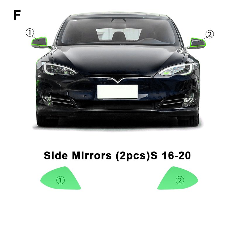 For Tesla Model S 2016-2020 2021-2023 each part of the film TPU PPF pre-cut film scratchresistant self-healing transparent film