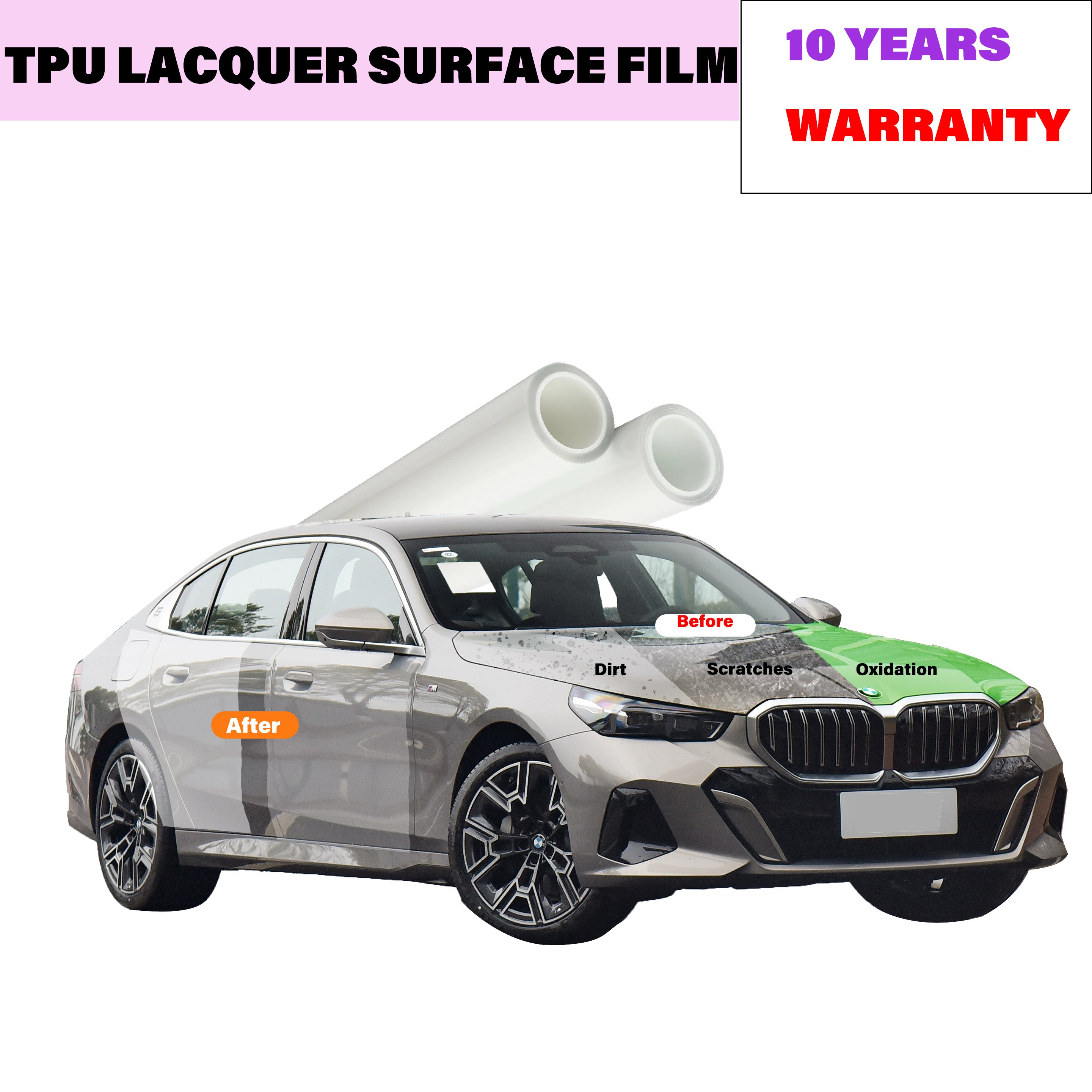 XPEL Brand 8Mil TPU TPH PPF Clear Anti Scratch Self-adhesive Transparent ppf Car Paint Protection Film