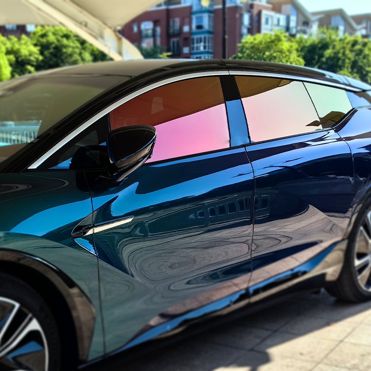 VLT82% IRR65% light Red Windshield Chameleon Tint UV99% Color Changing Sunset Chameleon Window Car Film