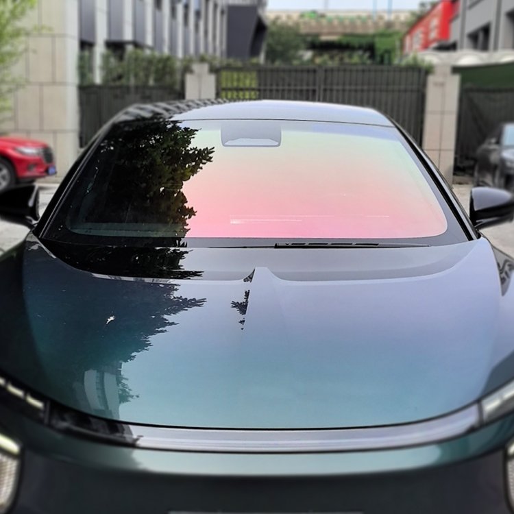VLT82% IRR65% light Red Windshield Chameleon Tint UV99% Color Changing Sunset Chameleon Window Car Film